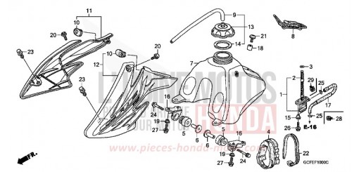 RESERVOIR A CARBURANT CRF70F8 de 2008